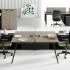 Bureau modulable open space individuel ou bench avec appui sur meuble, gamme Santis - France Bureau